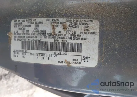 2000 Mercury Villager from USA, damaged, VIN 4M2XV11TXYDJ04069